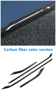 

Car Styling Carbon Fiber Style Exterior Side Bottom Door Body Molding Cover Trims 4pcs For Subaru Forester SK 2019