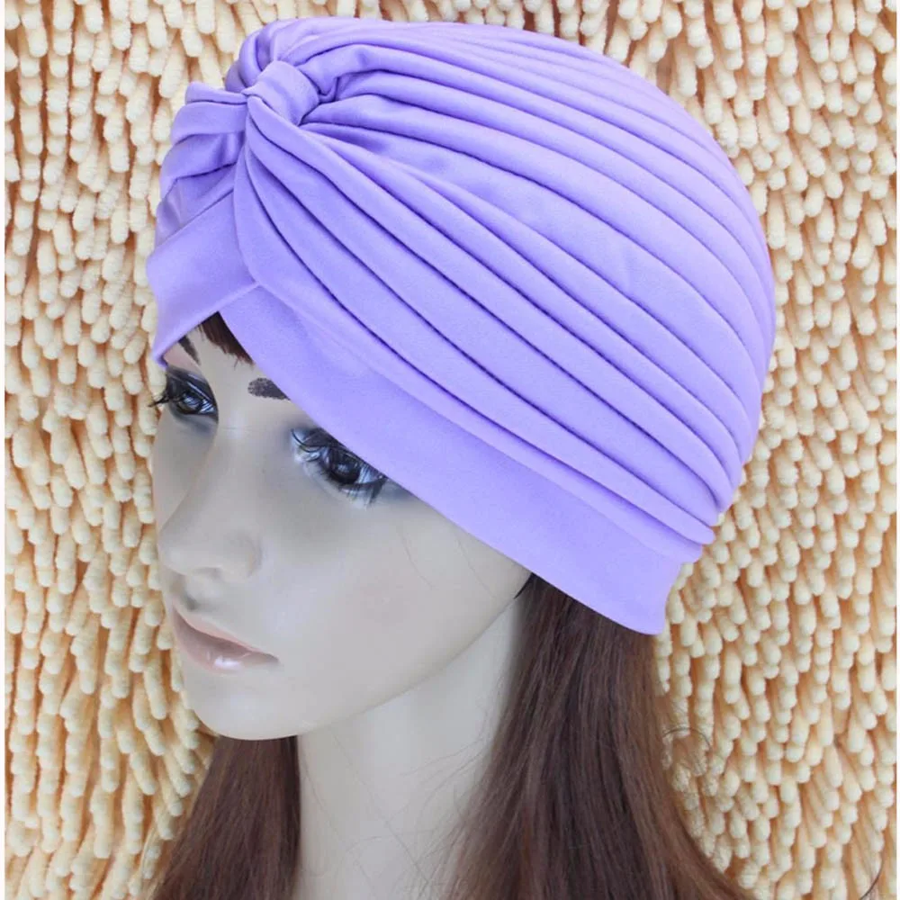 Для женщин Дамы индийской Стиль Эластичный Твердые Тюрбан Hat волос начальник Обёрточная бумага Кепки головы Обёрточная бумага HATYS0002