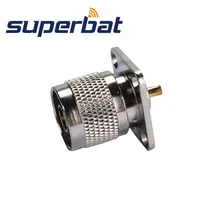 Superbat 10 шт. N RF разъем N 4 отверстия разъём для настенного крепления мужской с припоя чашки