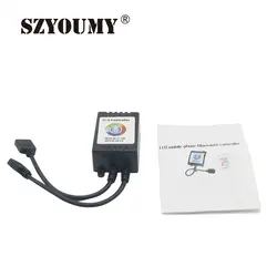 Szyoumy rgb-светодиод с Bluetooth Управление; DC12V-24 V музыка/звук приложение Управление Светодиодные ленты света совместимы с IOS 6,0 и Android 4,0