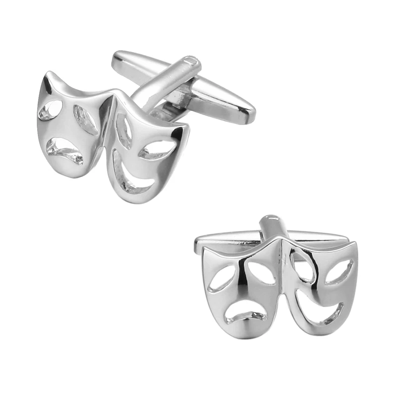 

High quality men's wedding Cufflinks Silvery smile Cufflinks 5 pairs of packaging for sale