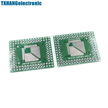 

5Pcs QFP/TQFP/FQFP/LQFP 32/44/64/80/100 To DIP Adapter PCB Board Converter