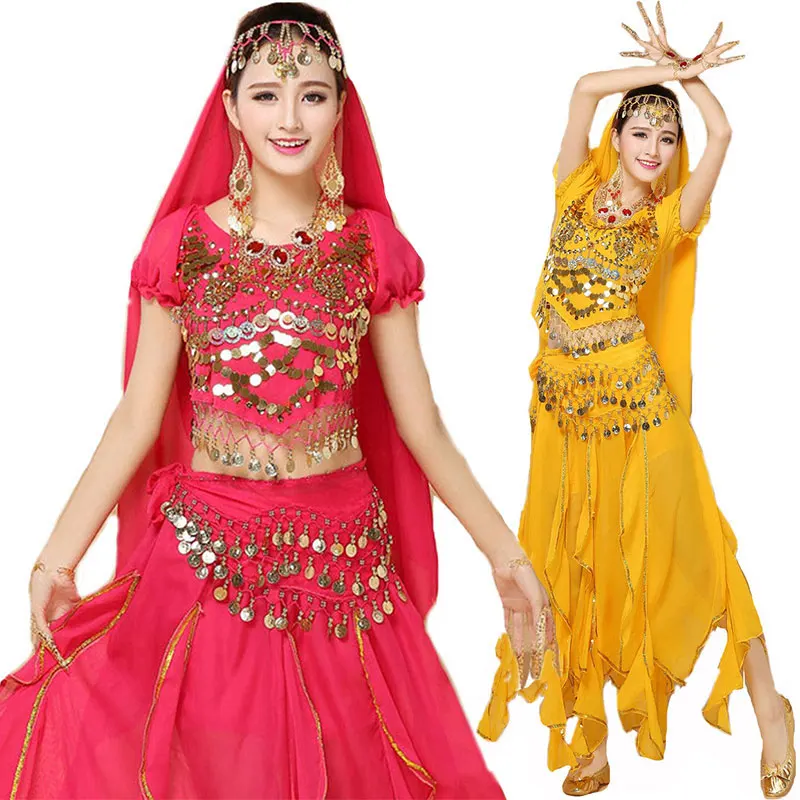 Buy 4pcs Set Performance Coin Tribal Bollywood Costume 