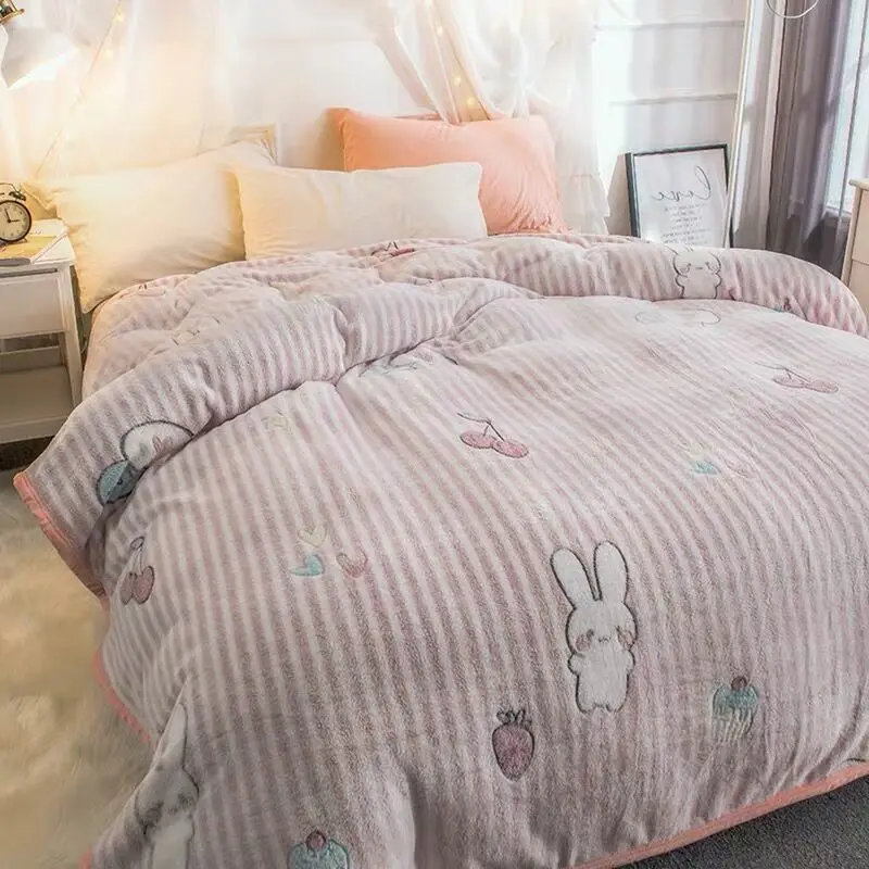 Мягкое теплое одеяло из кораллового флиса, зимнее одеяло для спальни, простыня, покрывало для дивана, плед, светильник, тонкое фланелевое одеяло для механической стирки s