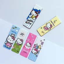 6 шт./упак. Симпатичные Kawaii Hello Kitty Магнитные Закладки Книги Маркер Страницы Студент Канцелярские Школьные Канцелярские Дети Подарок