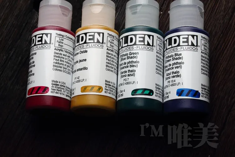 Excellent Free shipping The United States Gordon gold liquid acrylic paint set liquidity spray techniques in 10 bottles of propylene 4