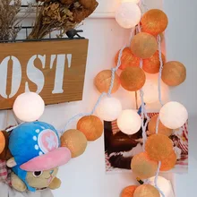 20 шт./компл. ватным тампоном волна гирлянды, волшебная лампа, светодиодный Батарея приведенный в действие освещение вечерние, на свадьбу, на праздник, музыкального фестиваля Декор