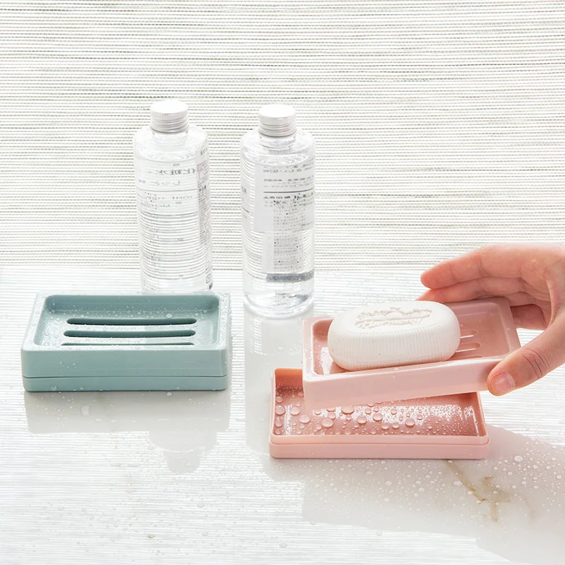 

Creative Double layer soap dish holder draining rack soap drainer bathroom wash soapbox shower tray Bathroom accessories