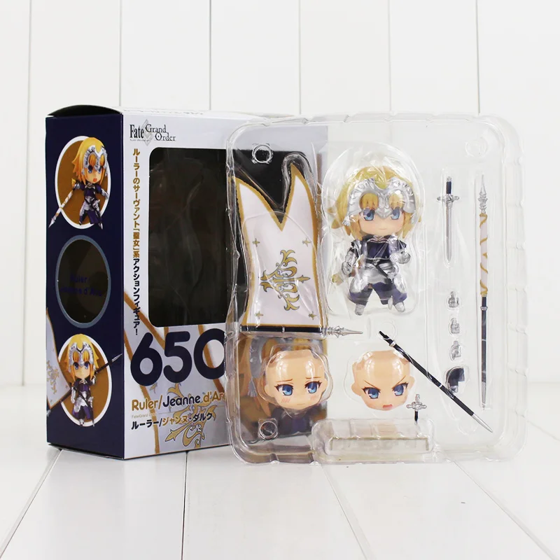 

10cm Nendoroid 650 Fate Grand Order Ruler Jeanne d'Arc Action Figure With Weapon Model Toy