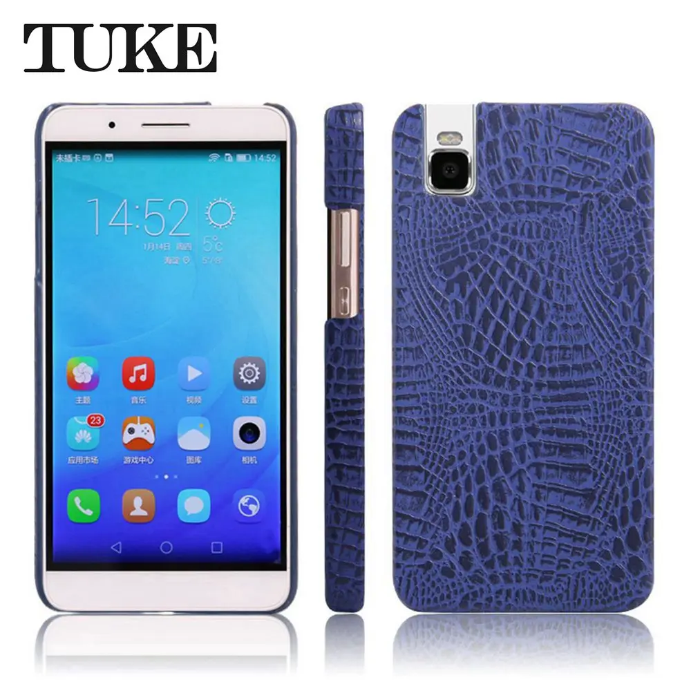 Чехол с крокодиловым узором для Huawei Honor 7i Жесткий Shot X ShotX кожаный чехол Etui