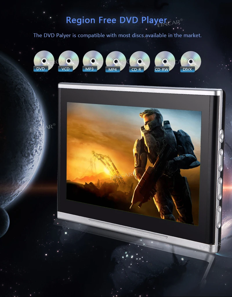 EinCar пара 10,1 дюймов подголовник автомобиля dvd-плеер HD 1024*600 ...