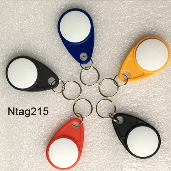 500 шт RFID 215 брелоков 13 56 MHz бесконтактных NFC тегов RF брелока тег для всех nfc