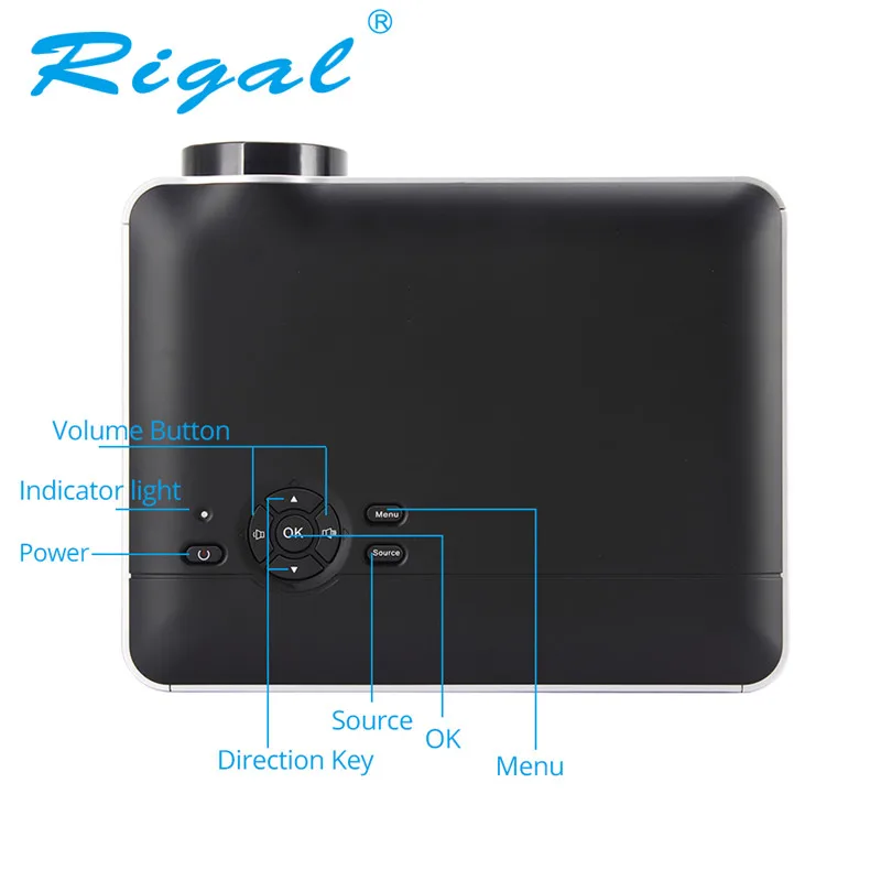 Светодиодный проектор Miracast Airplay портативный 720P HD для домашнего кинотеатра Android 6 0