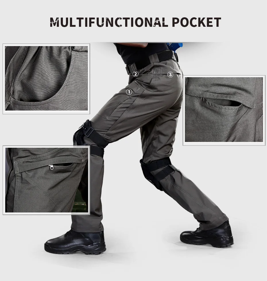 CQB Outdoor Sports Tactical Camping Men's Pants Water Repellent Breathable Wear-resisting Slim Fit Trousers for hiking