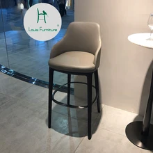 Луи Мода барные стулья минималистичные высокие ноги барный стул современный минималистский кожаный клуб Кафе Отель мобильный телефон магазин