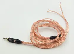 Diy провод наушников 2,5 мм 4 полюса баланс штекер/3,5 мм 3 полюсный 7N один кристалл медного провода