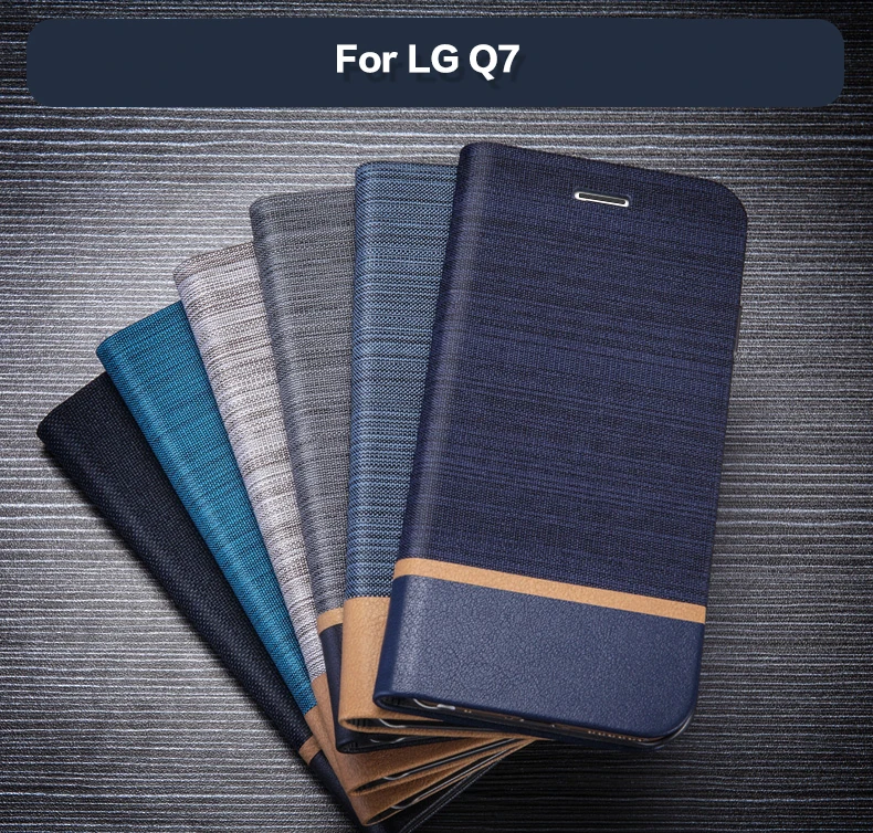 

Business Leather Case For LG Q7 Soft Silicone Back Case For LG Q7 Flip Card Slot Book Case