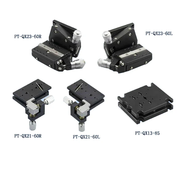 

PT-QX21-60R/L, PT-QX23-60R/L Two-Axis High Load Tilt Platform, Precise Manual Tilt Stage