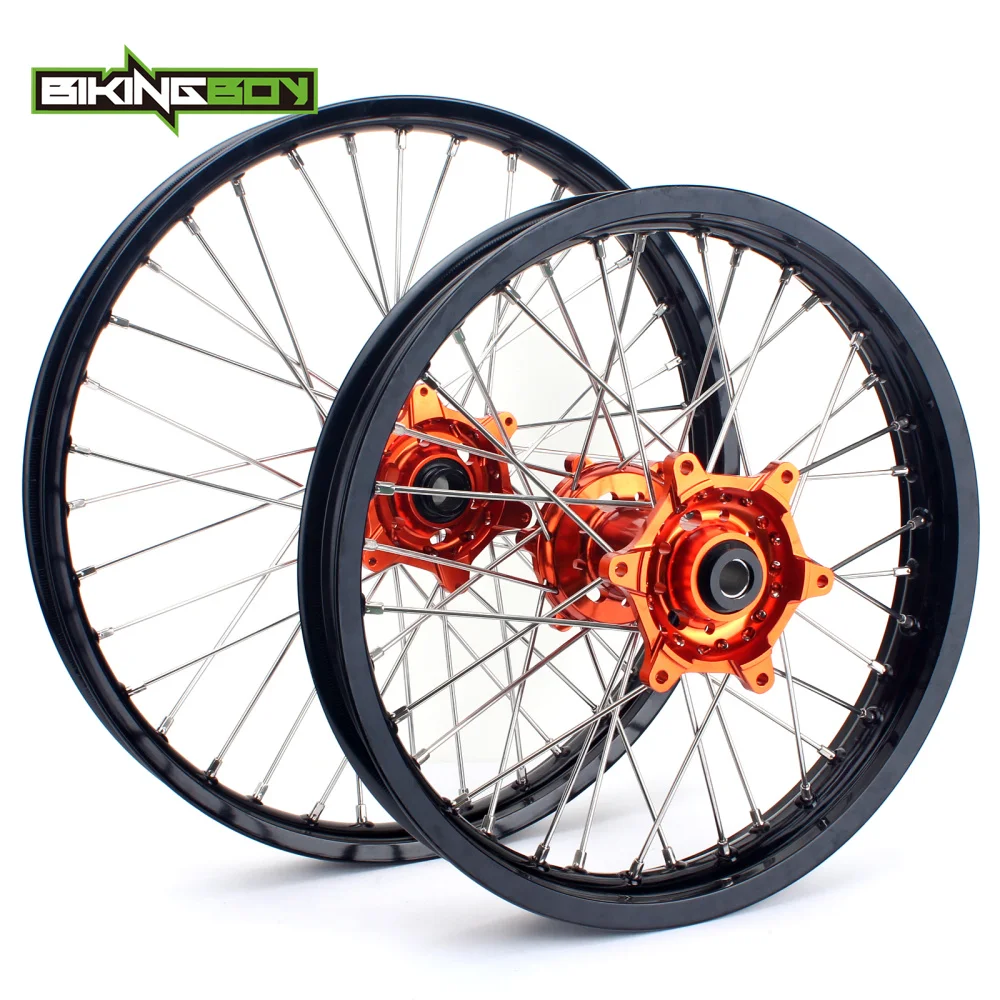 

BIKINGBOY 21" 19" Front Rear Wheel Rim Hub Set For KTM SX 125 250 150 XC-F 350 2015 SX-F 350 XC 250 300 SX-F XC-F 250 450 15-16