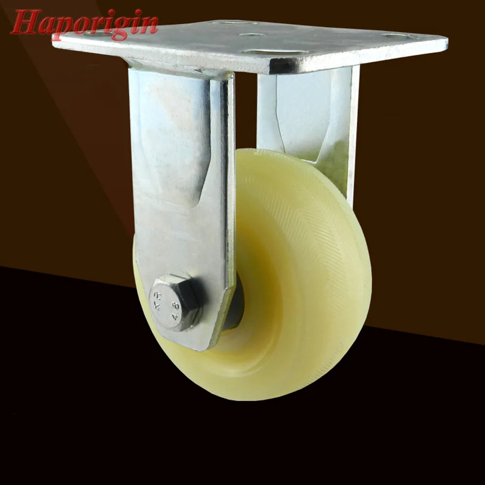 

4'' Swivel Casters Industrial Castor Univeral Wheel Silence Nylon Rolling Heavy Duty Caster Shelf trolley Double Bearing 280KG