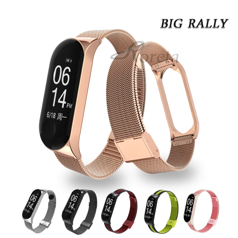 Браслет Roreta Mi Band 3 4 металлический браслет из нержавеющей стали для Xiaomi на