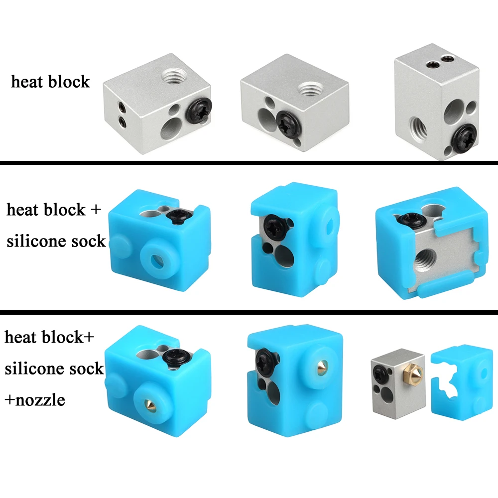 3D printer heating block compatible with E3D V6 / J head Extruder