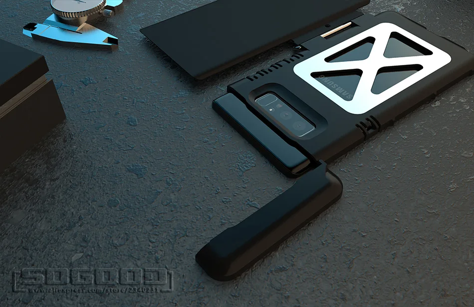 Note8 9 ударопрочный R-Just 360 полная защита Роскошные безсатиновые стальные флип-Чехлы Matel Phone Shell для samsung Galaxy Note 8 Note9