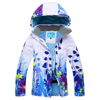 

Thicken Women Men's Ski Jacket Outdoor Waterproof Male Female Snowboard Jacket Flower Women's Ski Jacket Winter Thick Coat