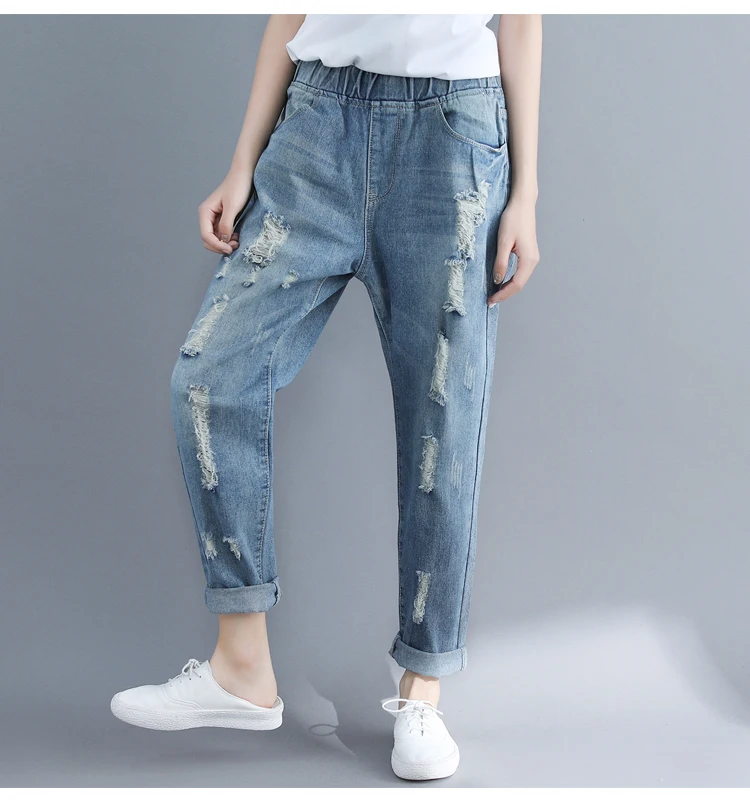 Дешевая новинка осень зима горячая распродажа женские модные повседневные джинсовые брюки MC129