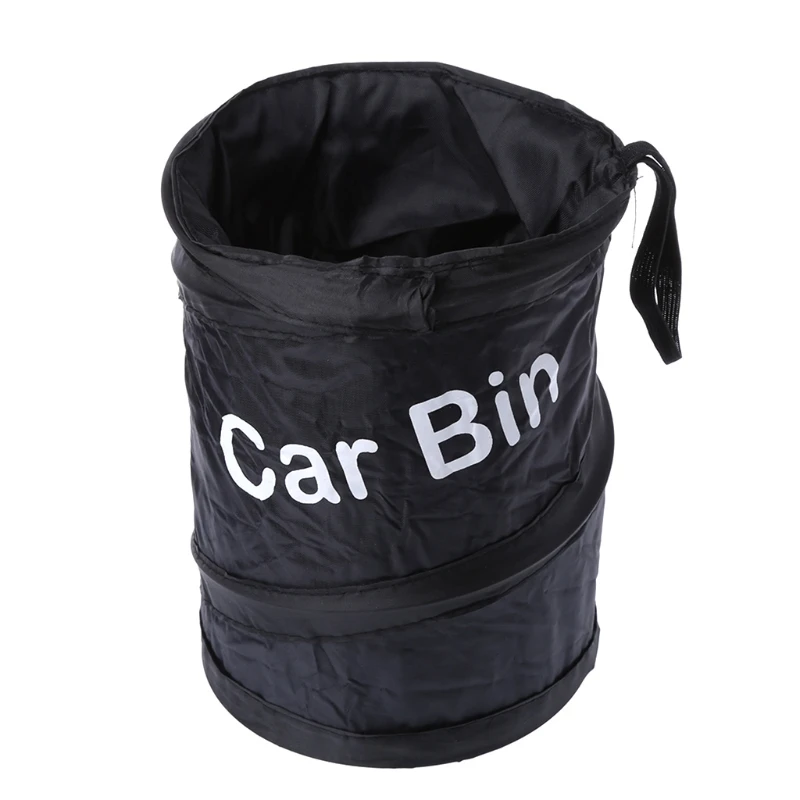 

Universal Car Trash Can Bin Fold Leakproof Travel Pop up Spring Auto Garbage Bag