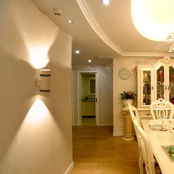 

6W Cylindrical Led Wall Lamp Modern Home Lighting Indoor and Outdoor Decoration Light AC85-265V 2*3W Led