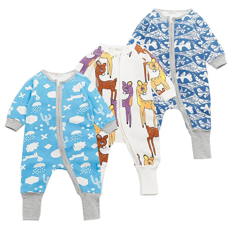 

Newborn Baby Clothing Spring Autumn Sports Elastic Baby Rompers Zipper Cotton Jumpsuit Infant Clothes Toddler Girl Boy Costume