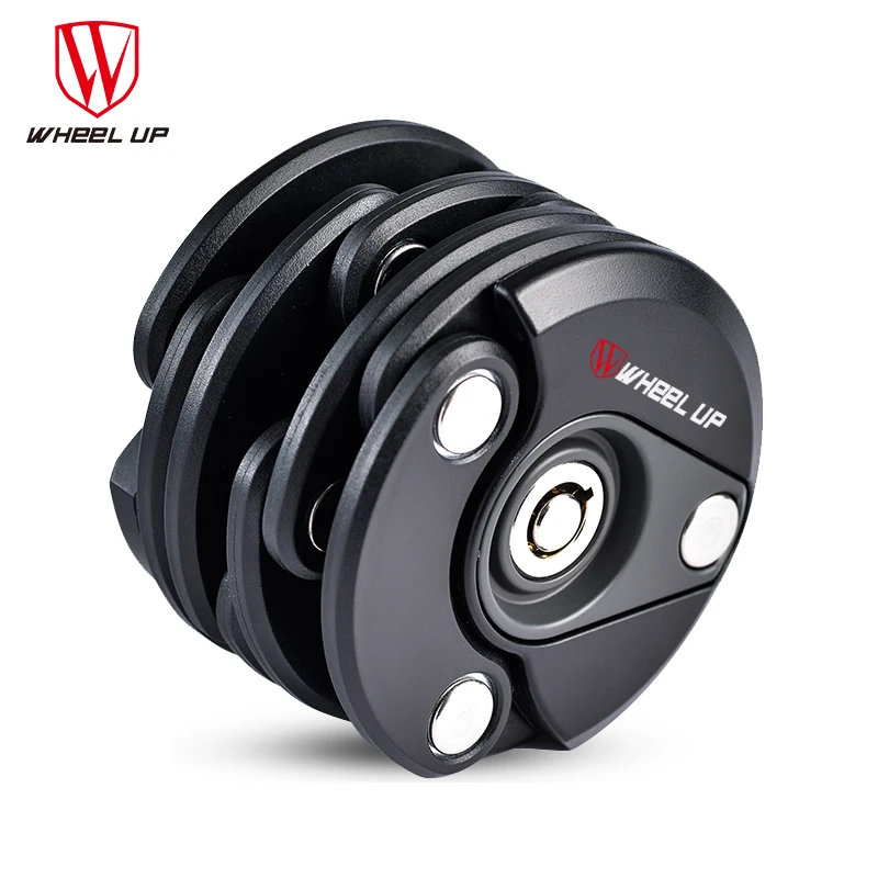 

WHEEL UP Bike Anti Theft Chain Lock Foldable Mini Cycling Folding Lock Security Steel Cycling Hamburg-Lock Bicycle Lock
