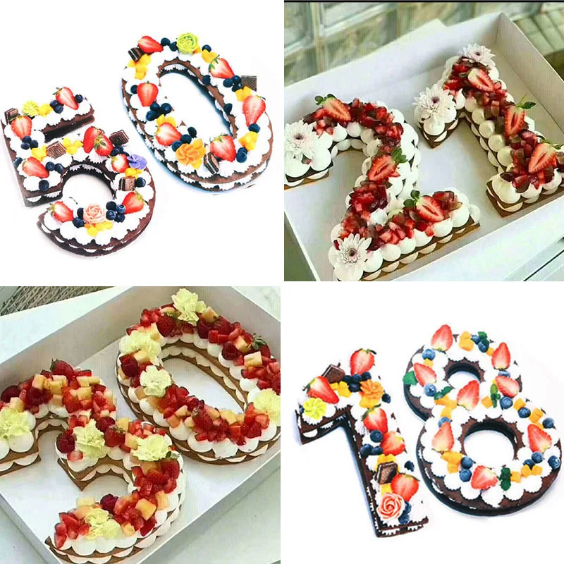 

9PC/Set Molds For Cakes Plastic Alphabet Number Cake Molds Mould Cake Decorating Tools For Birthday Anniversary Cake Accessories