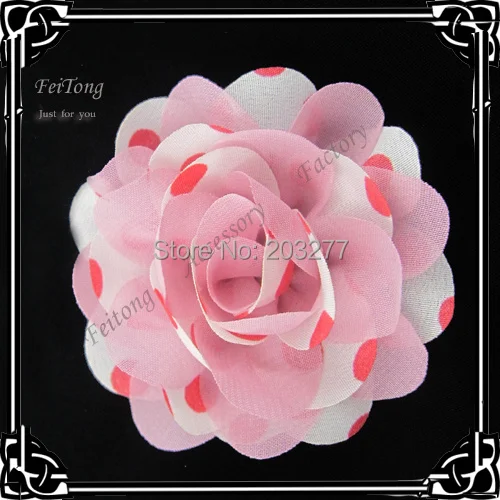 free-shipping-24pcs-lot-6cm-new-chiffon-polka-dots-flowers-silk-flower-girl-corsage