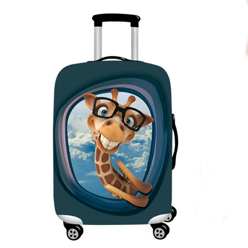 JULY'S SONG Luggage Cover Travel Suitcase Animal Prints Protector Suit 18-32''Suitcase Dog Cat Trolley Case Travel Accessories JULY'S SONG Luggage Cover Travel Suitcase Animal Prints Protector Suit 18-32''Suitcase Dog Cat Trolley Case Travel Accessories