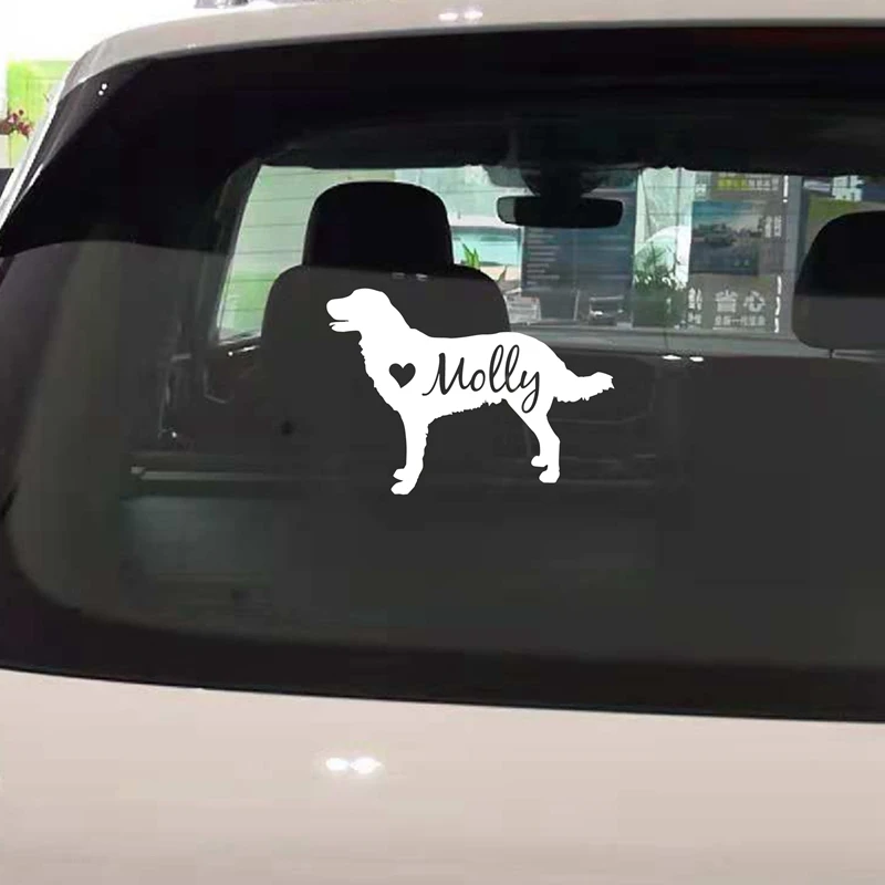 Labrador Dog Custom Name Vinyl Sticker Car Decal Love Heart Gift Window 