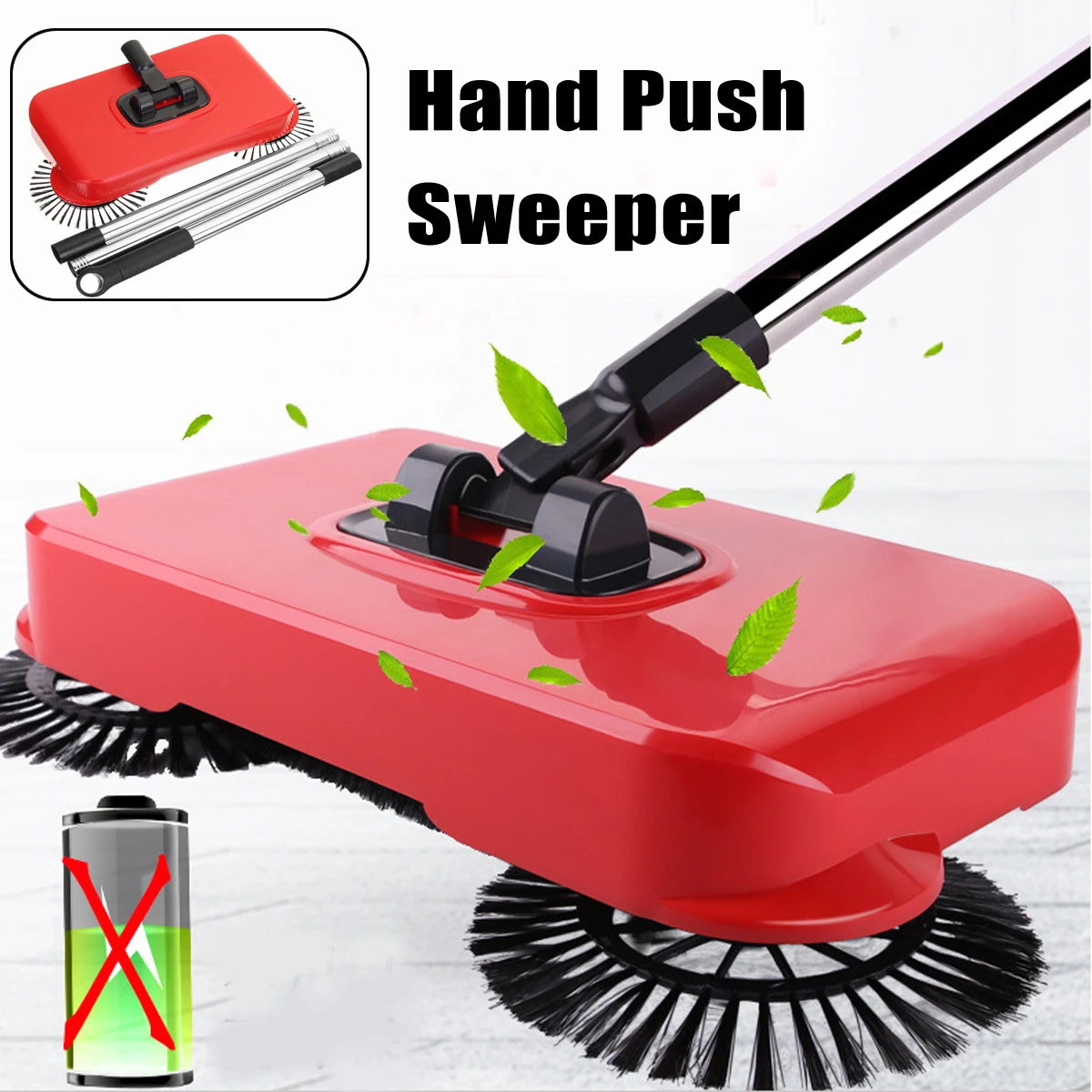 

Spin Broom Hand Push Sweeper Clean Your Home Easy Without Electricity 360 Rotation Laziness Hand Sweep Machine