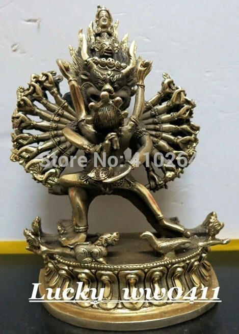 

Tibet Buddhism Yamantaka Bronze buddha Statue