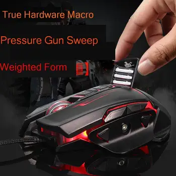 

Jelly Comb Mechanical Wired Gaming Mouse Ergonomics Adjustable 3200DPI Mice Programmable 7 Buttons Optical LED Backlight Mause