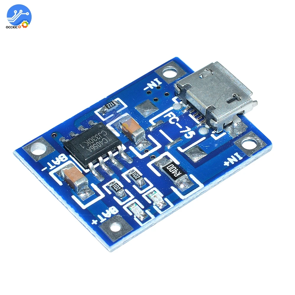 

2PCS TP4056 5V 1A USB Lithium Battery Charger Board Mini Micro Interface DIY Charger Module Battery Balancer for Arduino Diy Kit