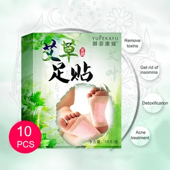

10pcs Foot Pads Wormwood Extract Health Care Detox Help Sleep Relax Patch TK-ing