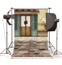 Crianças Fundos Fotográficos Cafe Loja Ao Ar Livre Foto Backdrops Fotografia Vinil Fundos Para Estúdio de Fotografia Fundo de Pano