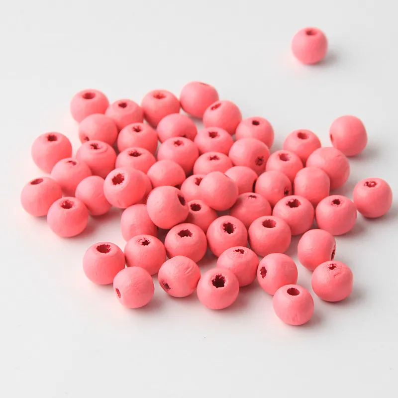 200 шт 8 мм деревянные бусины без свинца деревянные результаты для поделок Детские игрушечное ожерелье пустышка зажим разделитель шарики шарик perle en bois