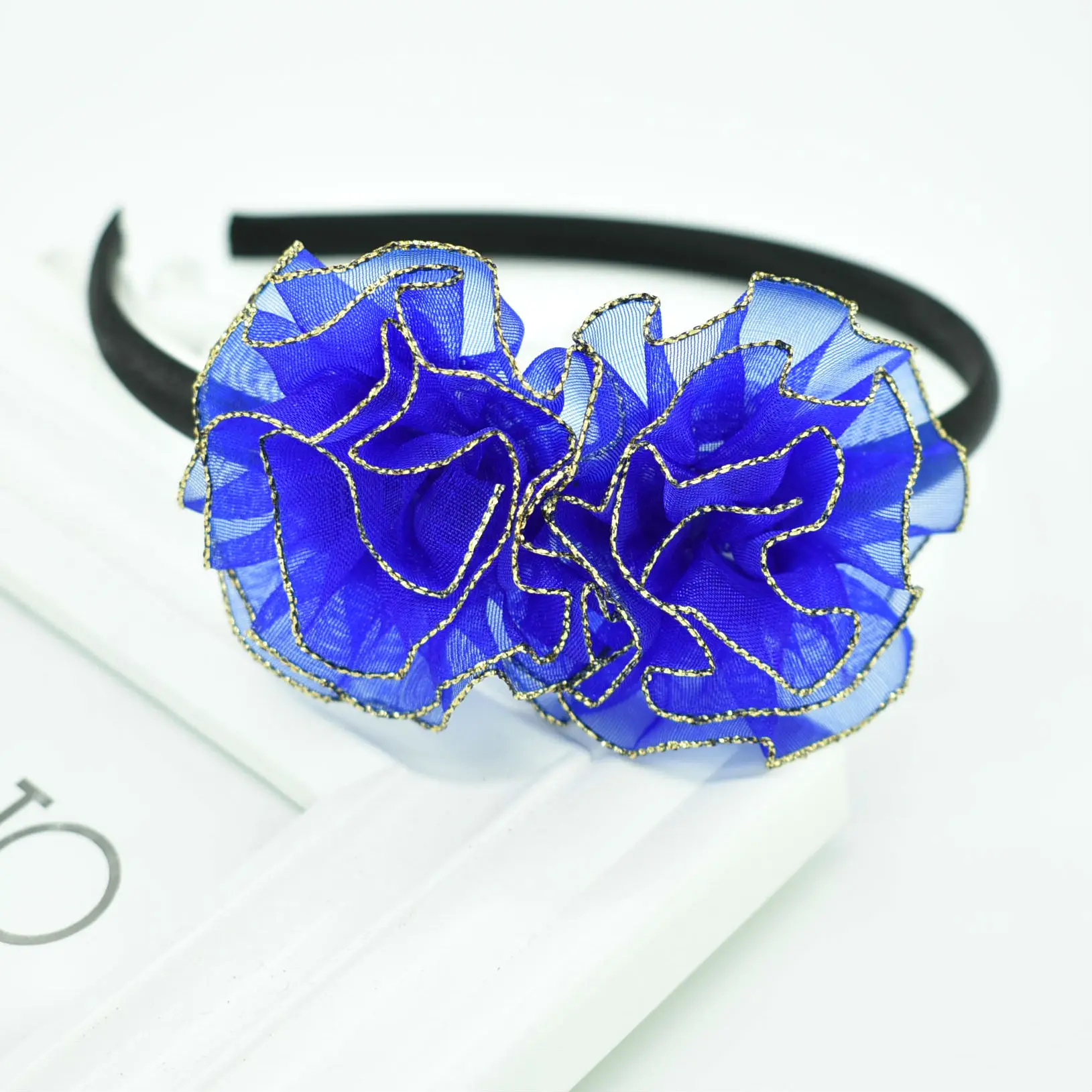 New product baby Hair accessories Golden lace kid headbands Children's