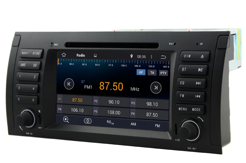 Sale In Stock Quad Core 1024x600 HD Capacitive Touch Screen Car DVD for BMW E39 Android 7.1 E53  Wifi 3G Bluetooth Radio Canbus 25