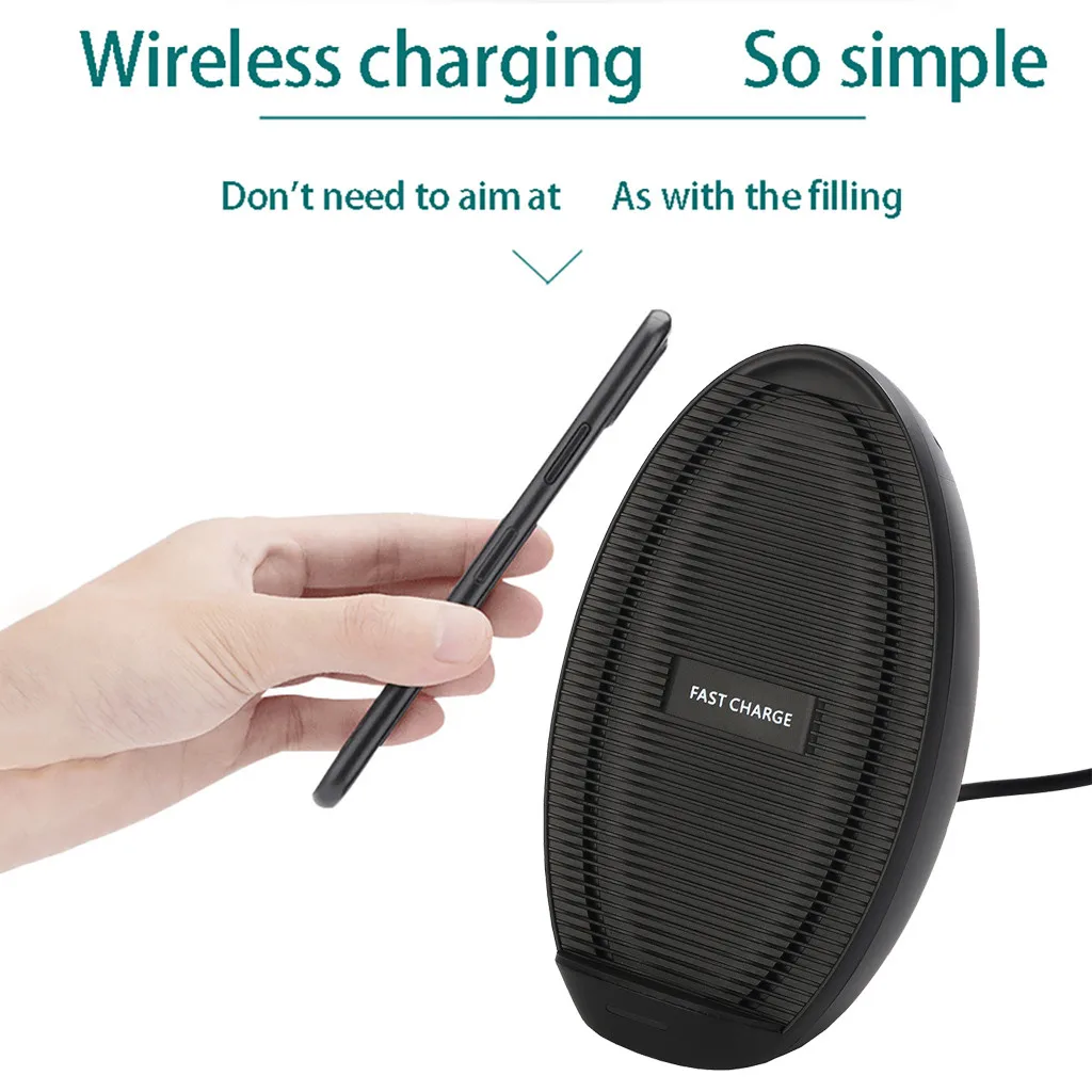 

Techhole Store 15W Fast Wireless Charger QI Charging Pad Certified Stand Compatible for iPhone XS For Samsung S10