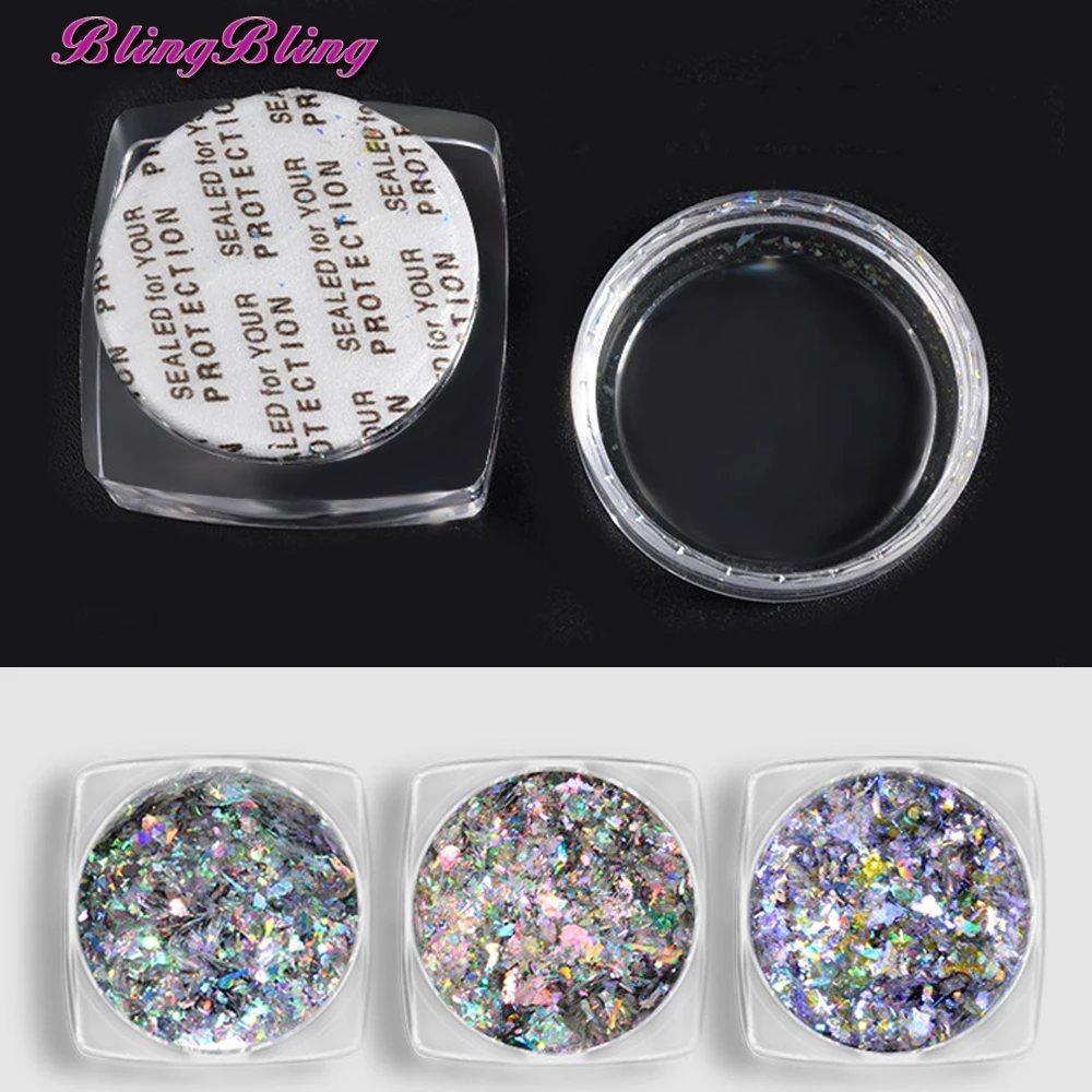 BlingBling новая Аврора Хамелеон Flake Nail Блеск радуги лазерной блестки для ногтей Art