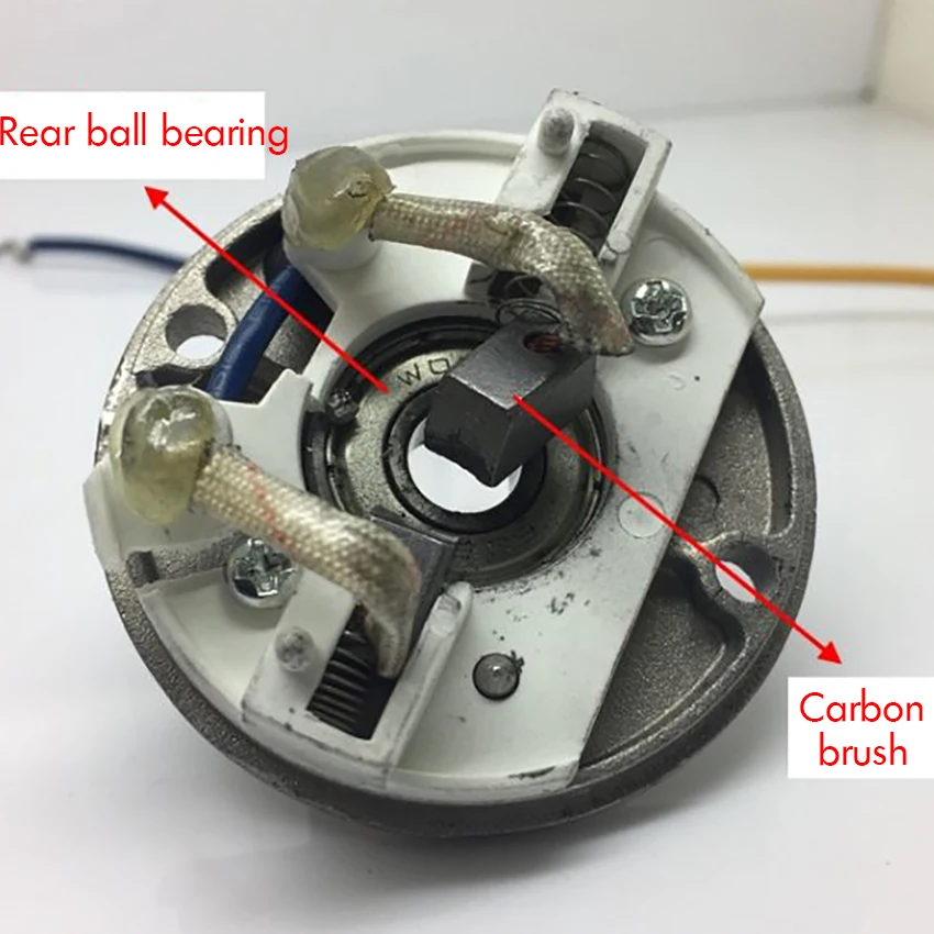 Постоянный магнит DC 110 V двигатель с угольными щетками DIY ветер/ручной генератор Двигатель передний и задний шариковый подшипник, D вал диаметром 8 мм 15000 об/мин