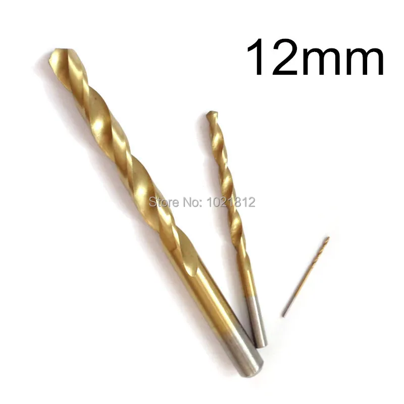 12mm HSS4341 Titanizing High Speed Steel Twist Drills Drilling Metal